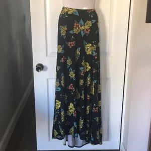 Lularoe Yellow Rose Maxi Skirt